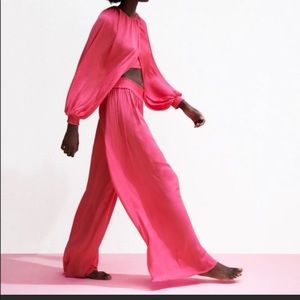 Zara Pink Palazzo Pants XL